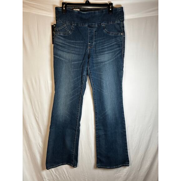 Rock & Republic Denim Rx Fever Pull On Bootcut Jeans Women's 12 Blue New Stretch - Picture 1 of 8